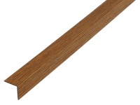 GAH Alberts Uhlový profil, rovnor., plast, tm.dub, 20 x 20 x 1000 mm, hr. 1,5 mm