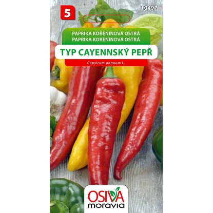 Semienka Paprika koreninová ostrá Typ Cayenské korenie (Capsicum annuum L.)