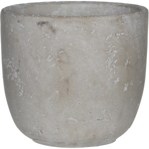 Svetlosivý kvetináč Mica Jimmy, Ø 15,5 cm, z robustného ľahkého cementu pre vnútorné použitie.