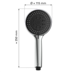 Eisl Ručná sprcha SPEED DX3051, pr. 11,5 cm, chróm