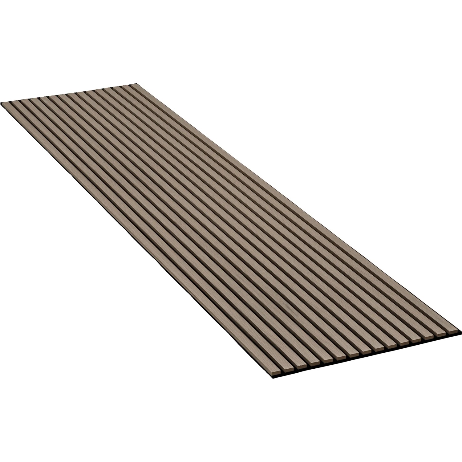 E-shop Denpanels Akustický panel WOOD Dub sivý prírodný MDF čierna plsť 240 x 60 x 2 cm