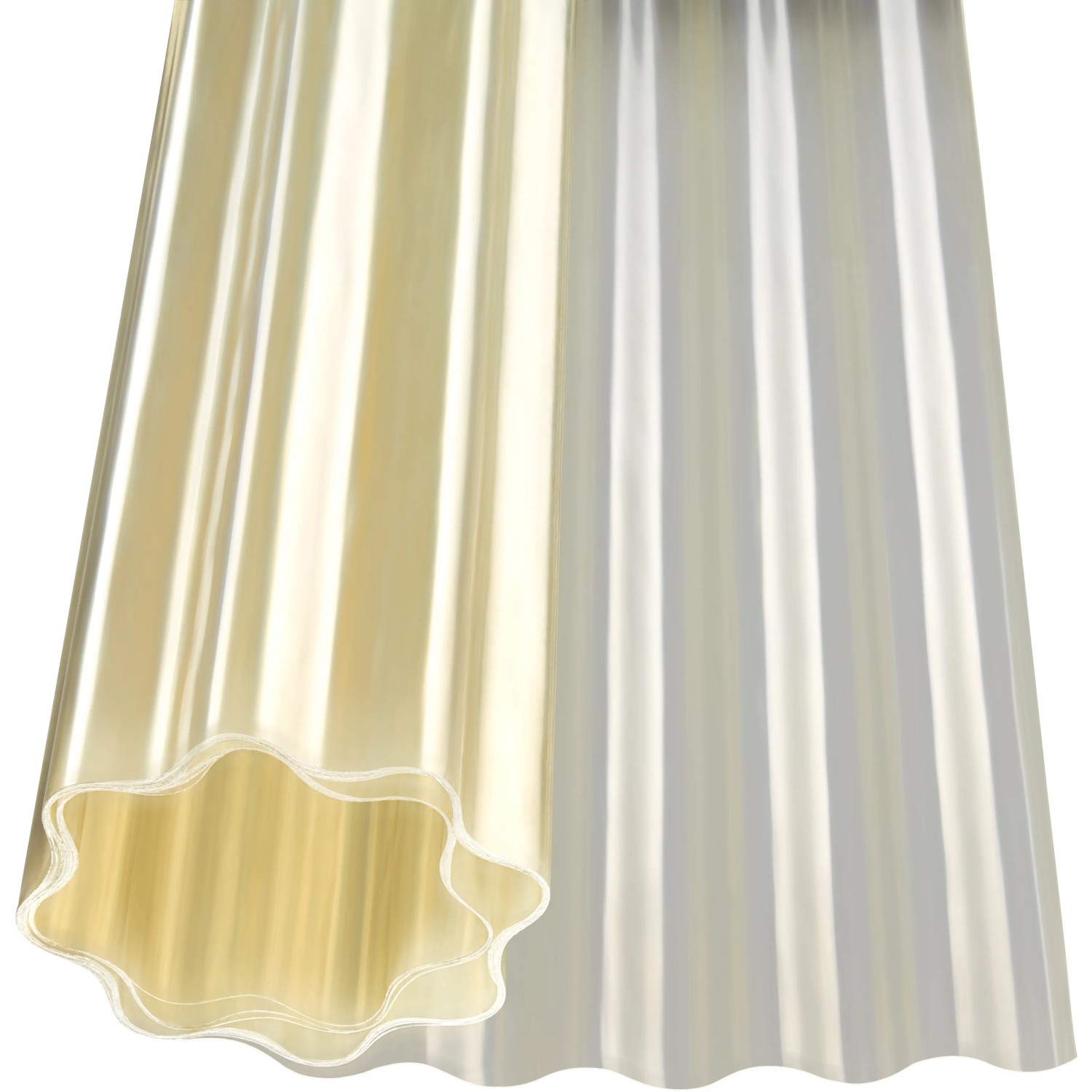 E-shop Polyesterový vlnitý pás 76/18, prírodný, 100 x 500 cm