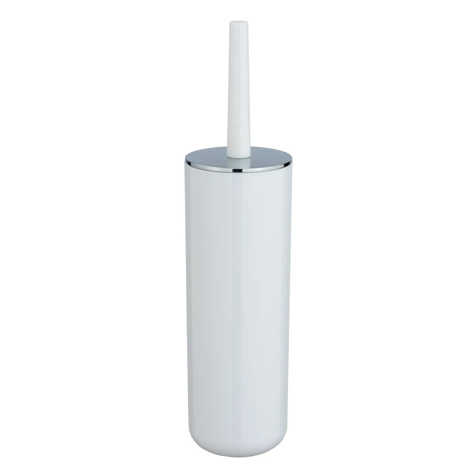 E-shop Wenko WC súprava Posa biela/pochrómovaná plastová 7,5 x 37 x 7,5 cm biela