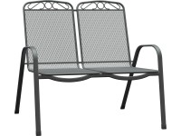 VLC Stohovateľná záhradná lavička Sacramento sivá 98 x 70 x 101 cm