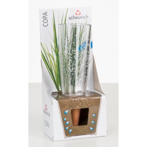 Scheurich Zavlažovacia figúrka Copa M, transparentná, 150 ml, pre izbové a záhradné rastliny.
