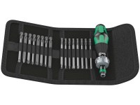 Wera Sada bitov a skrutkovača s funkciou račne Kraftform Kompakt 60 RA, 17dielna