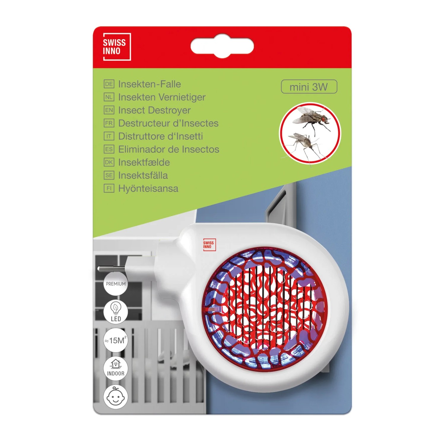 E-shop Mini elektrická pasca na hmyz LED 3 W Premium