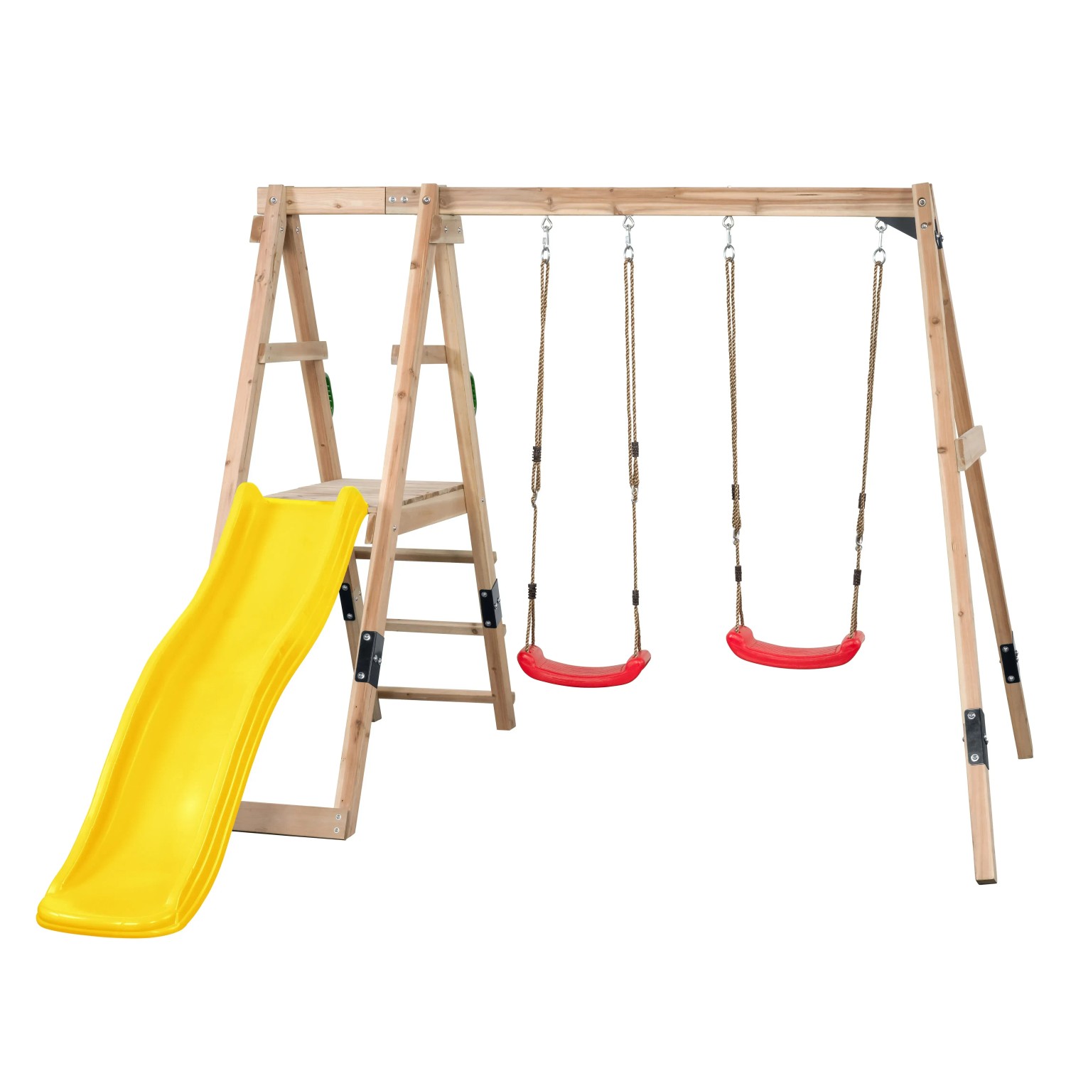 E-shop Swing King Hracia veža Ava, žltá, 185 x 235 x 274 cm