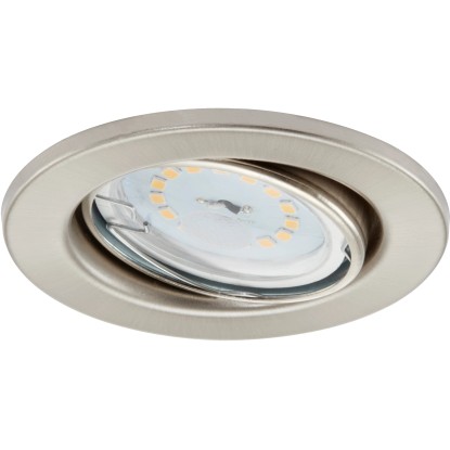 Briloner Zostava vstavaných LED svietidiel kov matný nikel otočná, 3 ks