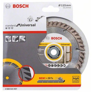 Rezný kotúč Bosch Universal, priemer 115 mm, príslušenstvo pre uhlové brúsky.