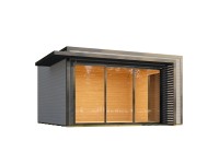 Weka Drevený záhradný domček Amberley 1 44mm V2, sivá-antracitová, 400 x 400 cm Weka Drevený záhradný domček Amberley 1 44mm V2, sivá-antracitová, 400 x 400 cm