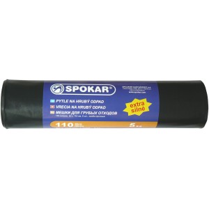 Rolka čiernych vriec na odpad Spokar (110 litrov) na hrubý odpad.