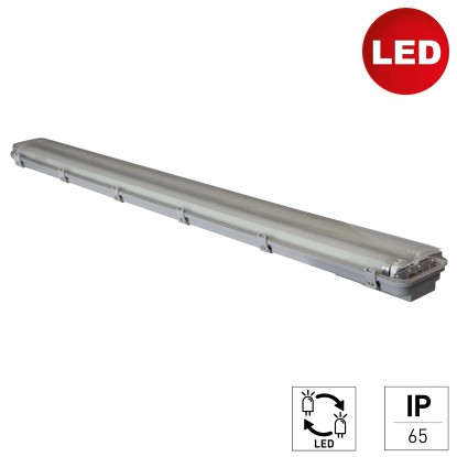 E2 LED Svetlo do vlhka Classic M, IP65, 2 x 18 W, 3600 lm, 127,5 x 11 x 6,1 cm