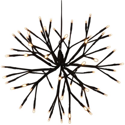 Koopman Závesná svetelná dekorácia s 64 LED diódami teplé biele svetlo hnedá