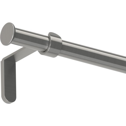 Súprava záclonovej tyče kovová, vzhľad ušľachtilej ocele, pr. 19 mm, 160 cm