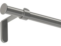 Súprava záclonovej tyče kovová, vzhľad ušľachtilej ocele, pr. 19 mm, 160 cm