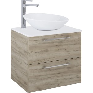Maximus Stylo Sanremo Dub 60 cm skrinka pod umývadlo s umývadlom a batériou.