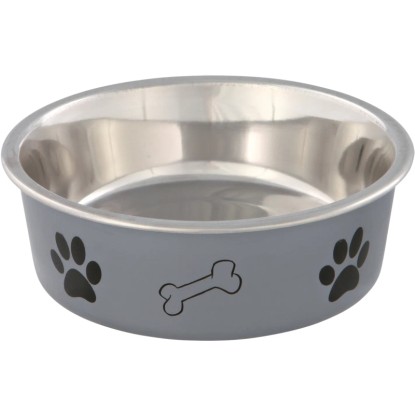 Jollypaw Miska z ušľachtilej ocele s plastovým plášťom 0,45 l priemer 14 cm
