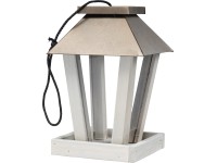 Vtáčie krmítko, borovicové drevo/akryl/kov, sivá/medená, 18,5 x 18,5 x 27 cm Vtáčie krmítko, borovicové drevo/akryl/kov, sivá/medená, 18,5 x 18,5 x 27 cm