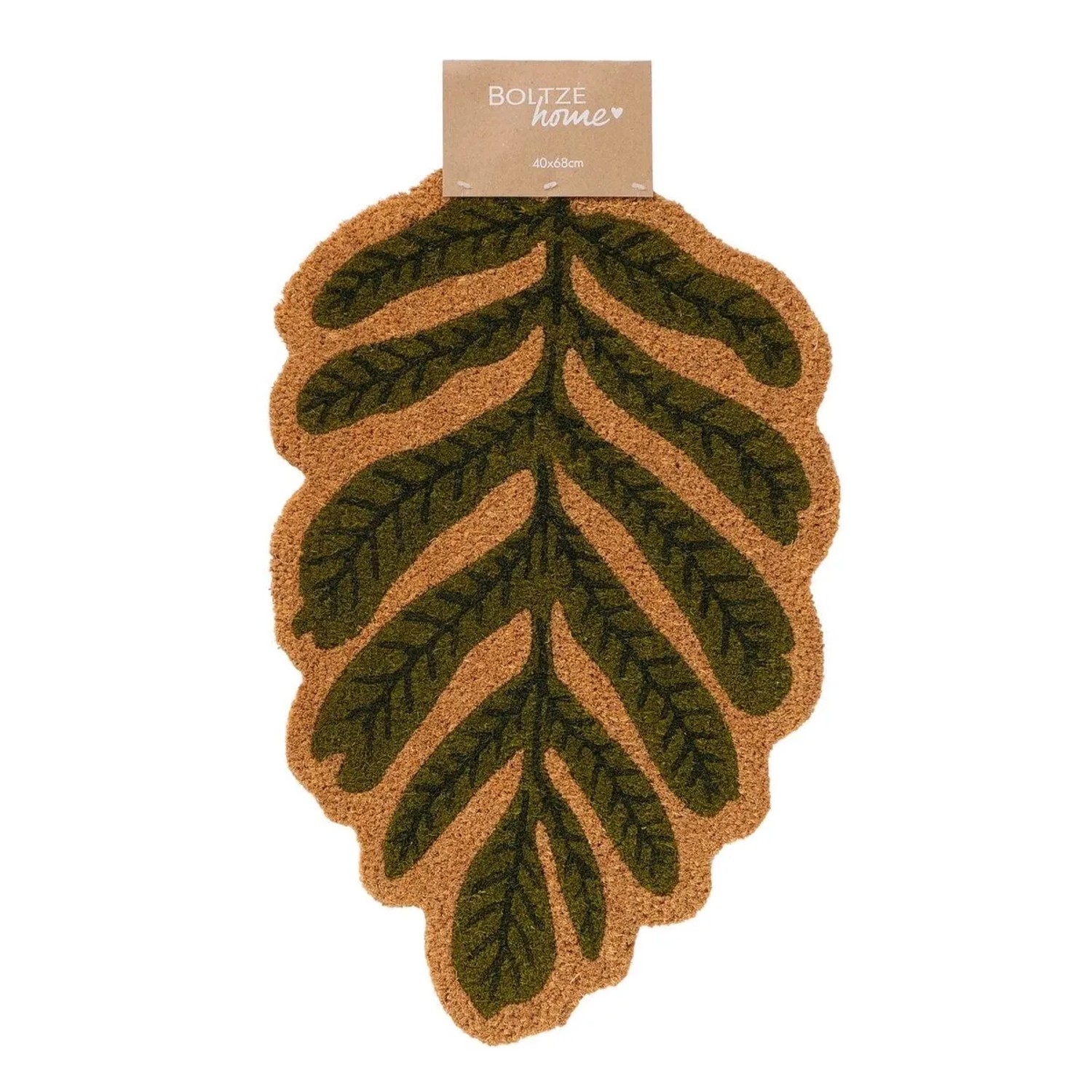 E-shop Boltze Kokosová rohožka v tvare listu Blatt, 68 x 40 cm