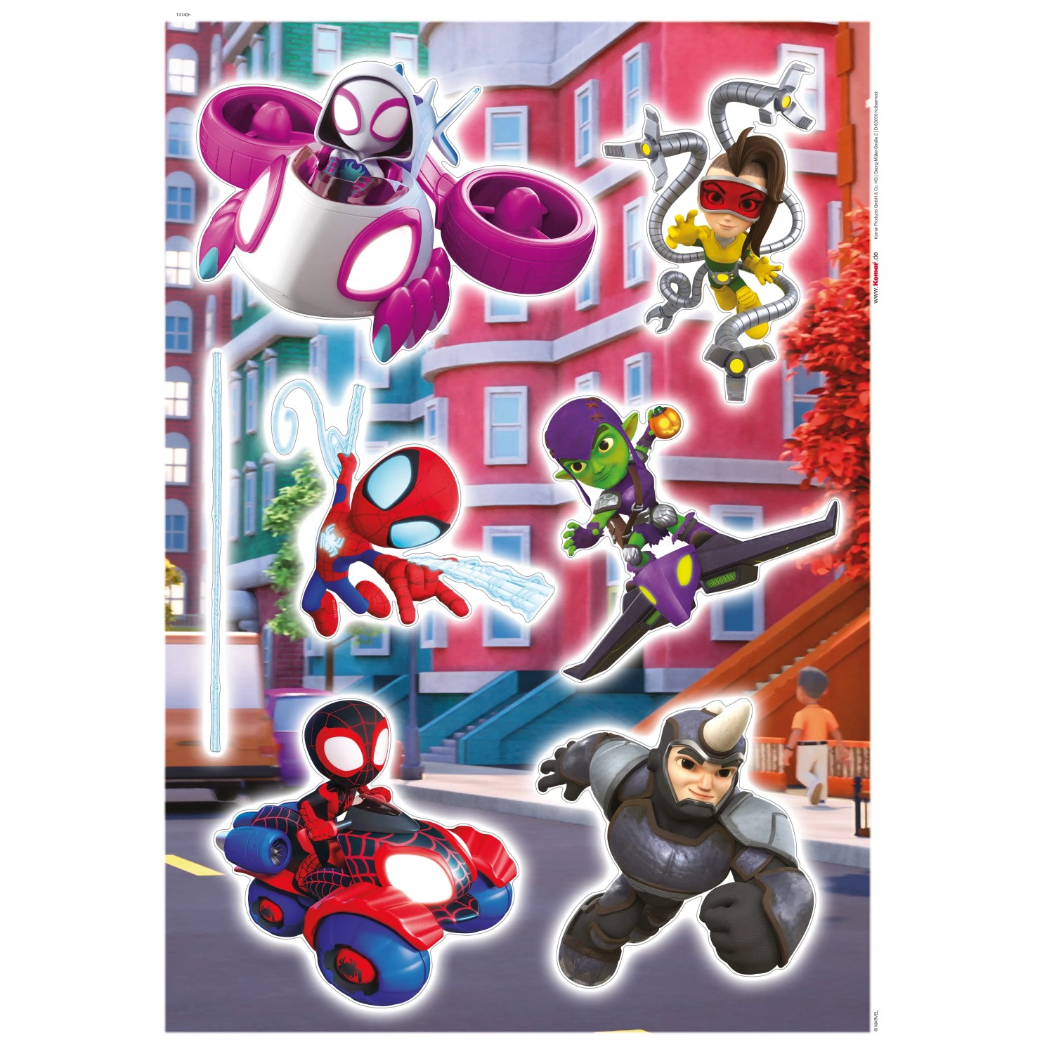 E-shop Komar Samolepka na stenu Spiderman Chasing 50 x 70 cm, 6dielna
