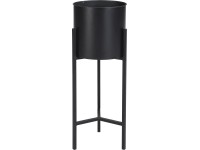 Kovový stojan na kvetináč, čierna, pr. 18 x 50 cm