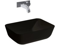 Elita Keramické umývadlo na dosku Reni, čierna, 45,5 x 13,5 x 32,5 cm