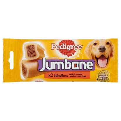 Pedigree Žuvacia pochúťka pre psov Jumbone Medium s hovädzím, 180 g