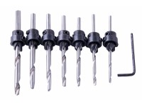 MAGG Vrtáky so záhlbníkmi do dreva 3/3,5/4/4,5/5/5,5/6 mm (7 ks)