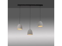 Paul Neuhaus Závesné svietidlo Eton, 3xGU10, vzhľad betónu, 100 x 120 cm