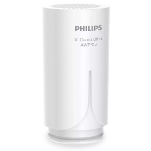 Biely vodný filter Philips X-Guard Ultra AWP315 pre čistú pitnú vodu.