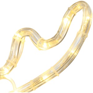 Detail: LED silueta soba so saňami, teplá biela vianočná postava pre vonkajšie použitie.