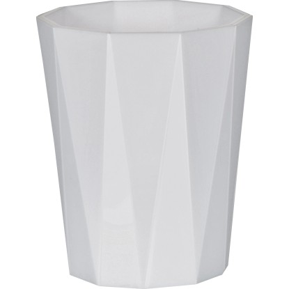 Spirella Pohár na čistenie zubov Crystal nepriehľadný biely