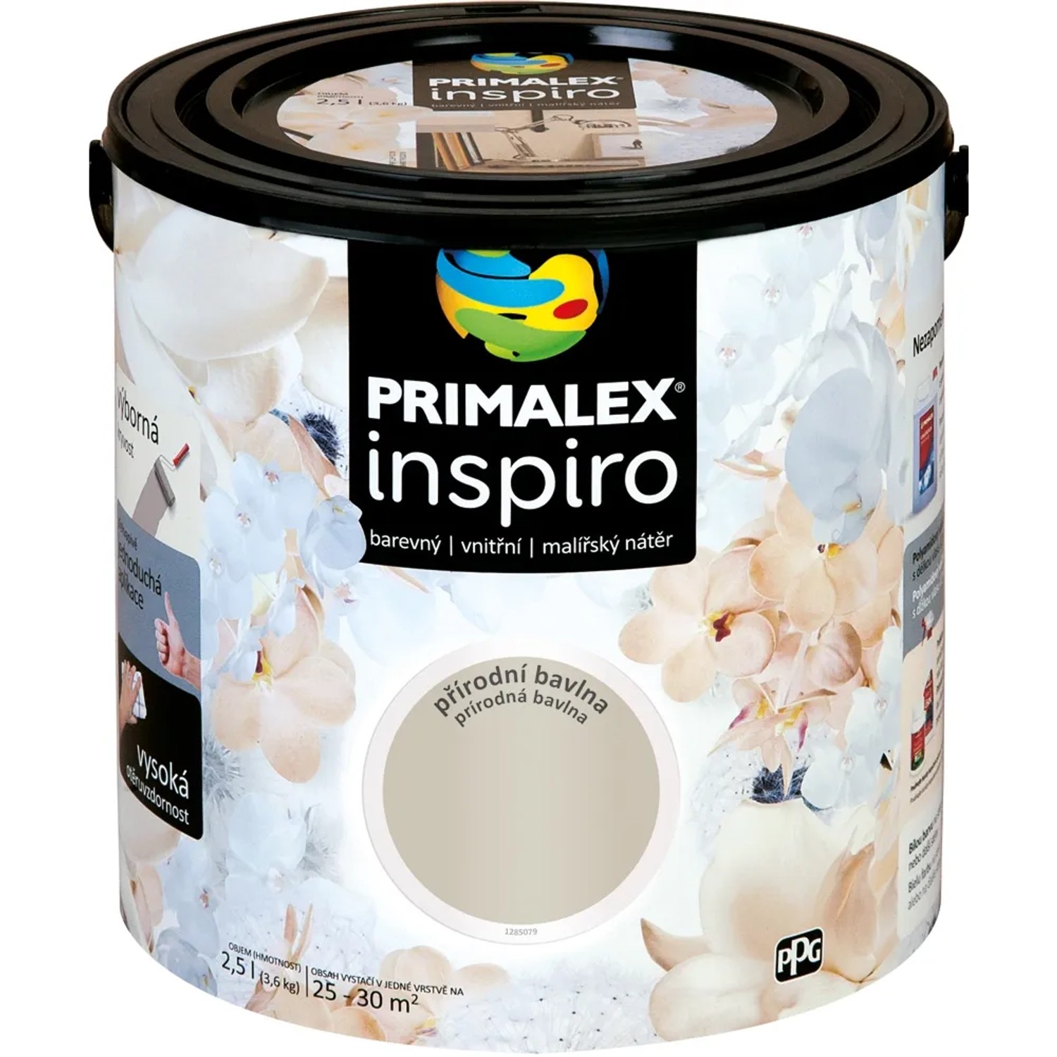 E-shop PRIMALEX Farebný vnútorný maliarsky náter Inspiro prírodná bavlna 2,5 l