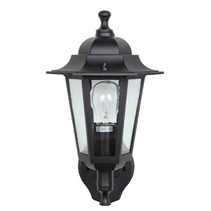 Lutec Vonkajšia nástenná lampa čierna E27 60 W