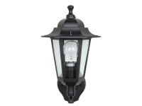 Lutec Vonkajšia nástenná lampa čierna E27 60 W