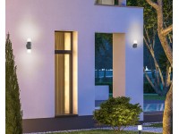 Trio Vonkajšie svietidlo Hoosic s det. pohybu, IP44, antracit, pr. 8,5 x 17,5 cm