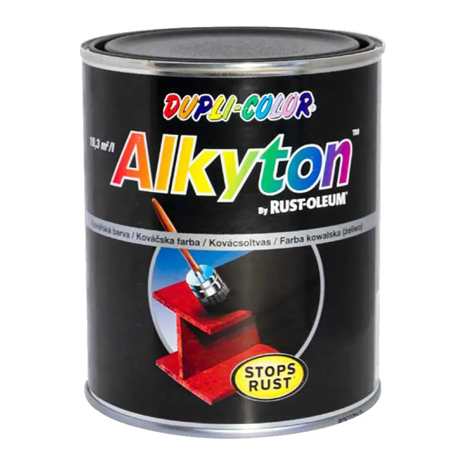 E-shop DUPLI-COLOR Kováčska farba ALKYTON 7319 čierna kováčska 750 ml