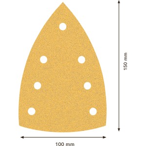 Brúsny papier Bosch Expert C470, 100x150mm, K80, balenie 5 ks pre excentrické brúsky.