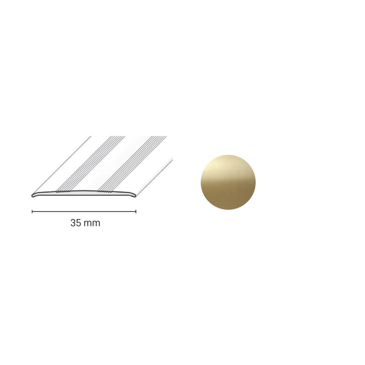 E-shop Döllken Profiles Prechodový profil DP 08 S Samolepiaca 35 x 930 mm, zlatý