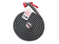 Steuber Flexibilná záhradná hadica vr. sprchy a konektorov, sivá/červená, 24,8 m