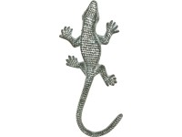 Kovová dekoratívna figúrka jašterica, 28 cm