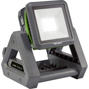 LUX Akumulátorová pracovná lampa 1PowerSystem A-AL-20 Solo, sivá akumulátorová lampa s jasným svetlom.