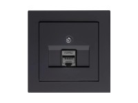 Düwi Zásuvka RJ45 CAT 5E Cubus, grafitová