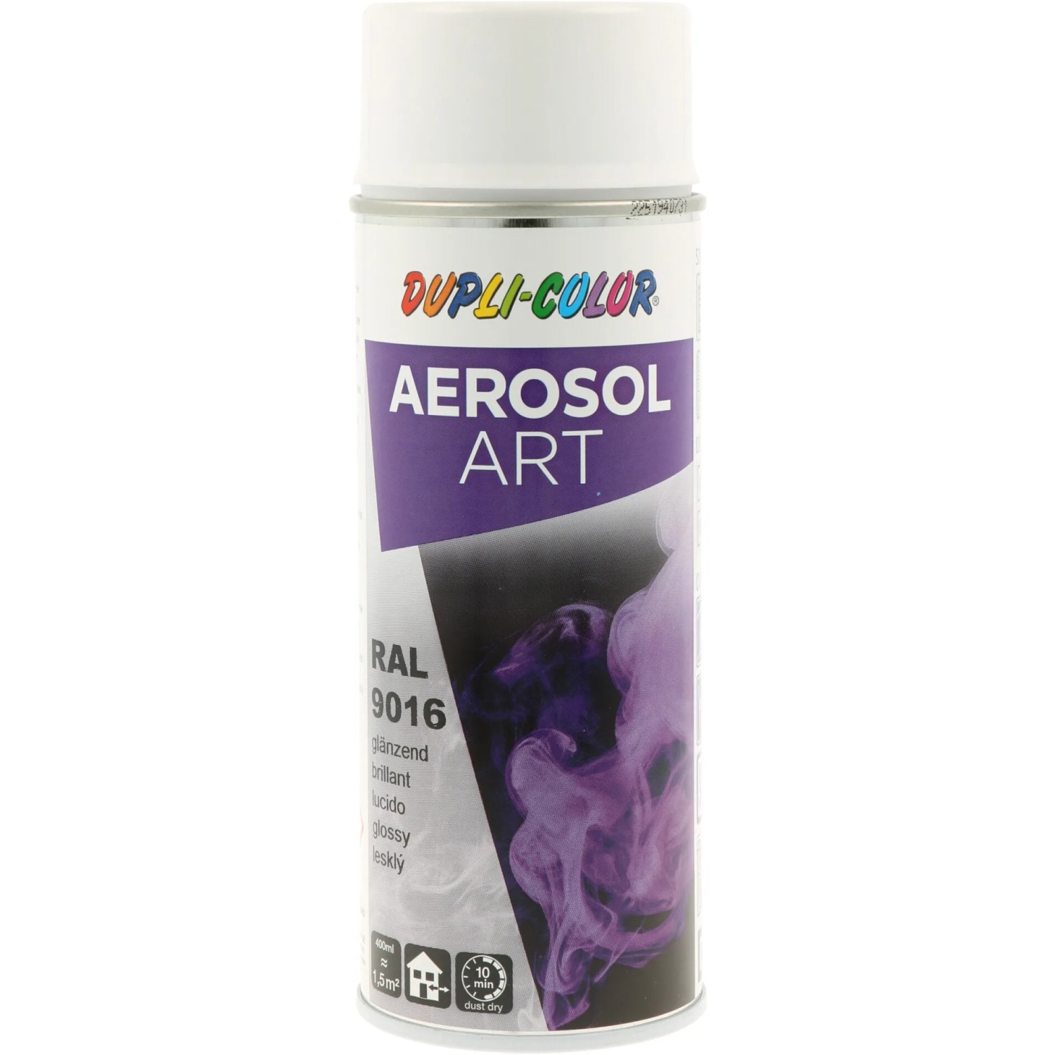 E-shop DUPLI-COLOR Lak v spreji AEROSOL ART (9016) dopravná biela 400 ml