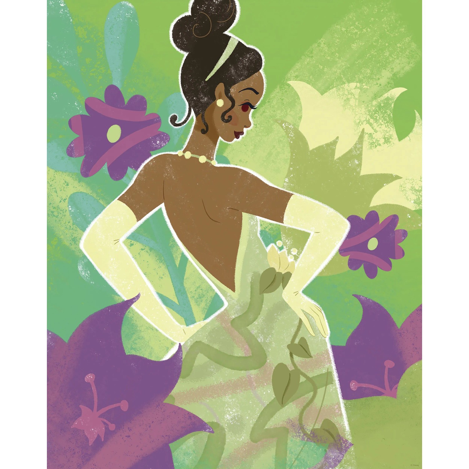 E-shop Komar Plagát Disney Princess Tiana in Green 40 x 50 cm