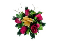 M.A.T. Jesenný dušičkový aranžmán z umelých kvetín ružový pr. 28 cm M.A.T. Jesenný dušičkový aranžmán z umelých kvetín ružový pr. 28 cm