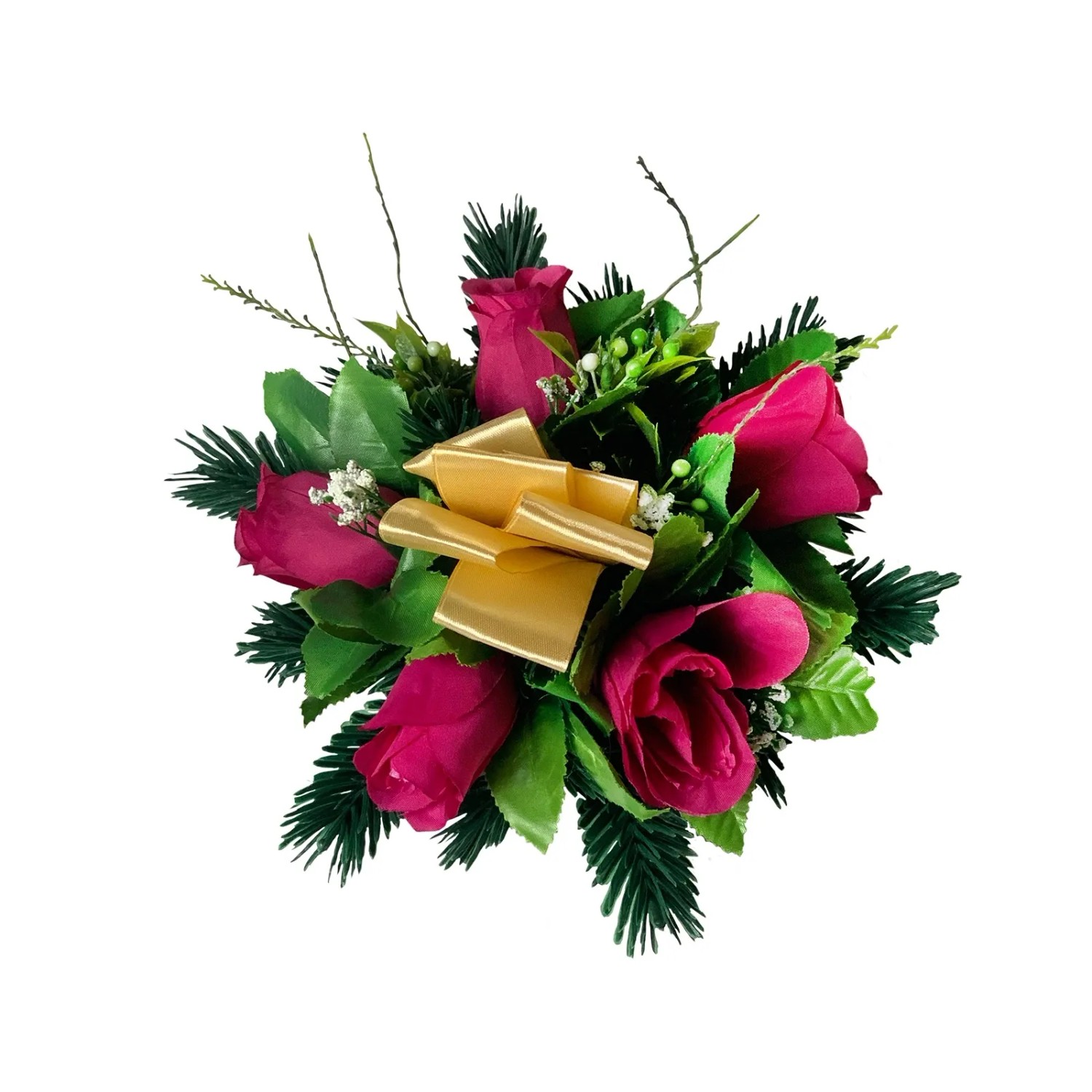 E-shop M.A.T. Jesenný dušičkový aranžmán z umelých kvetín ružový pr. 28 cm