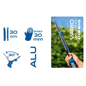 LUX-TOOLS Teleskopické nožnice na stromy a pílka 2 v 1, výsuvné 200-277 cm.