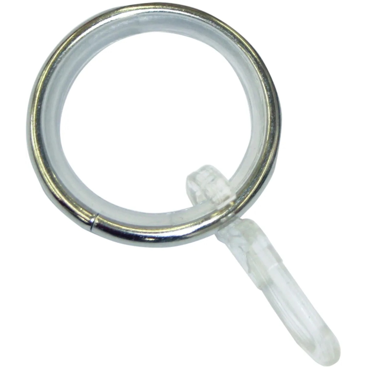 E-shop Gardinia Záclonové krúžky Kreta s klznou vložkou vzhľad nerez 12 x 3 cm
